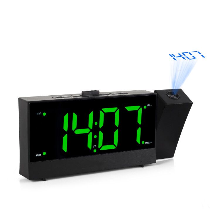 Dual alarm clock with projection